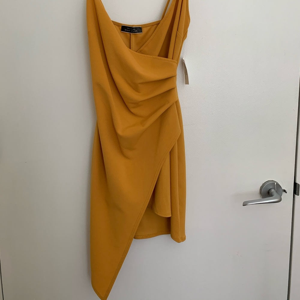 NEW Asymmetrical mustard dress